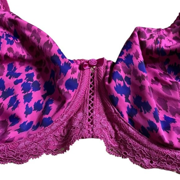 Intimates Women's Pink Patterned Underwire Bra - Picture 2 of 7